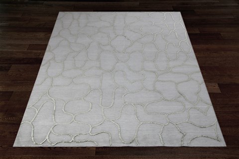 Indo-Nepal Grey Hand Knotted 80 X 100  Area Rug 151-18407 Image 7