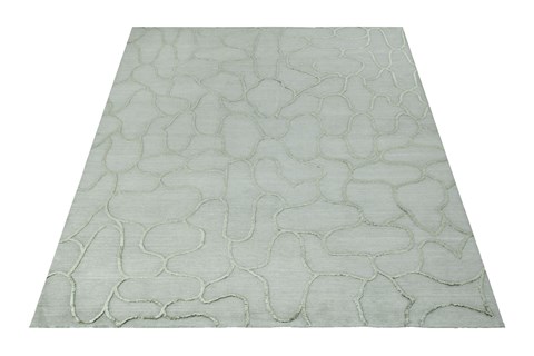 Indo-Nepal Grey Hand Knotted 80 X 100  Area Rug 151-18407 Image 11