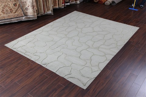 Indo-Nepal Grey Hand Knotted 80 X 100  Area Rug 151-18407 Image 21