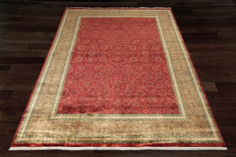 Herati Red Hand Knotted 100 X 140  Area Rug 151-18408 Image 1