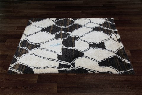 Modern Multicolor Hand Knotted 60 X 80  Area Rug 151-18409 Image 3