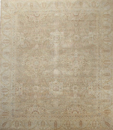 Haji Jalili White Square Hand Knotted 10 X 10  Area Rug 151-18414 Image 0