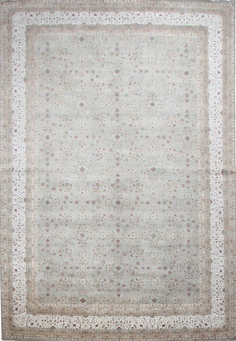 Indo-Nepal White Square Hand Knotted 10 X 10  Area Rug 151-18416 Image 0