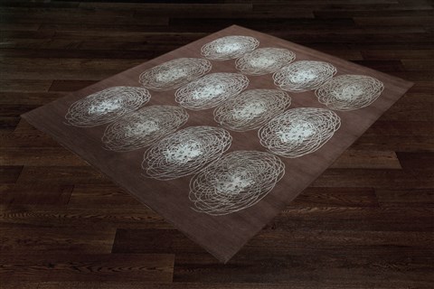Modern Brown Hand Knotted 80 X 100  Area Rug 151-18417 Image 18