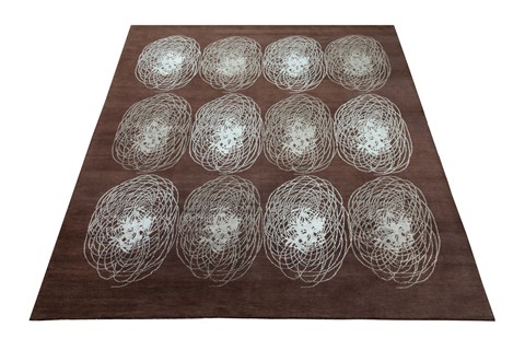 Modern Brown Hand Knotted 80 X 100  Area Rug 151-18417 Image 10