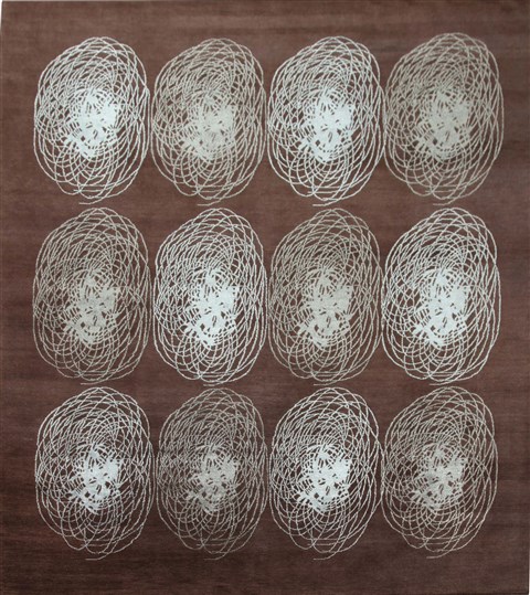 Modern Brown Hand Knotted 80 X 100  Area Rug 151-18417 Image 0