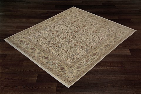 Chobi White Hand Knotted 80 X 108  Area Rug 151-18418 Image 25