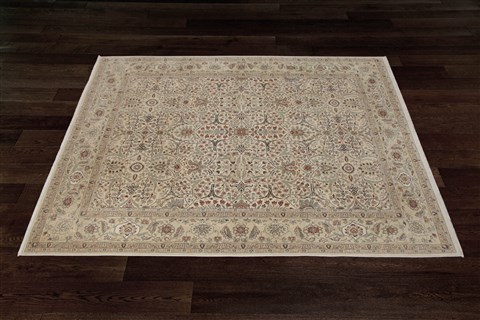 Chobi White Hand Knotted 80 X 108  Area Rug 151-18418 Image 29
