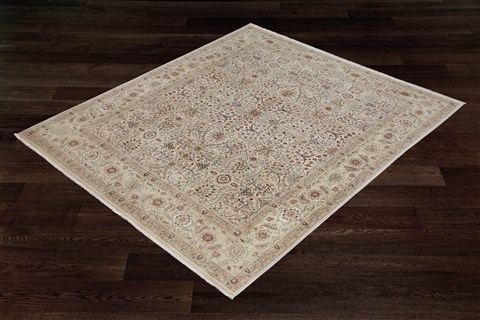 Chobi White Hand Knotted 80 X 108  Area Rug 151-18418 Image 20