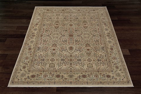 Chobi White Hand Knotted 80 X 108  Area Rug 151-18418 Image 6