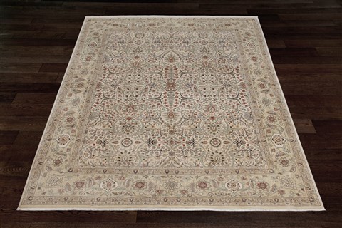 Chobi White Hand Knotted 80 X 108  Area Rug 151-18418 Image 10