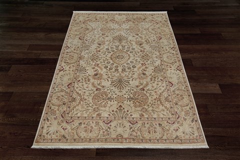 Chobi White Hand Knotted 40 X 60  Area Rug 151-18422 Image 9