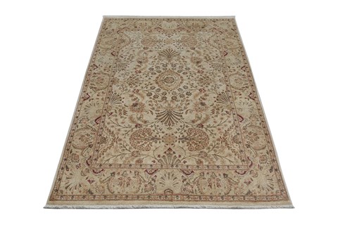 Chobi White Hand Knotted 40 X 60  Area Rug 151-18422 Image 7