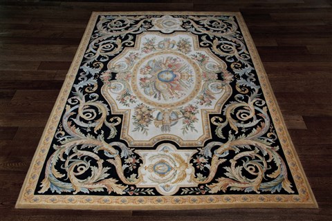Sino-Persian Black Hand Knotted 100 X 140  Area Rug 151-18423 Image 3