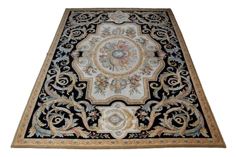 Sino-Persian Black Hand Knotted 100 X 140  Area Rug 151-18423 Image 2