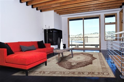 Tabriz Brown Hand Knotted 90 X 120  Area Rug 151-18426 Image 3