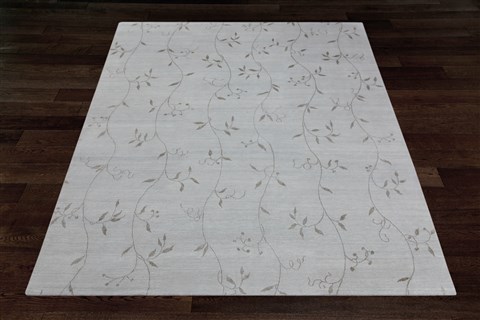 Indo-Nepal Grey Hand Knotted 80 X 100  Area Rug 151-18432 Image 12