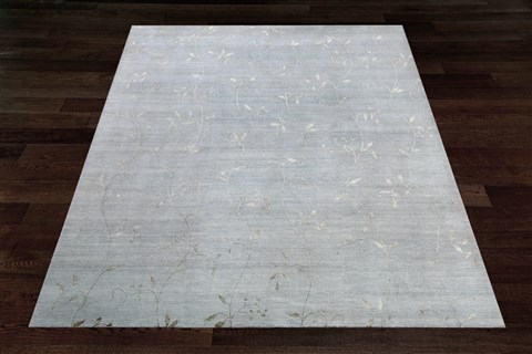 Indo-Nepal Grey Hand Knotted 80 X 100  Area Rug 151-18432 Image 16