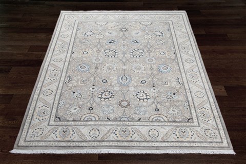 Ziegler Grey Square Hand Knotted 10 X 10  Area Rug 151-18435 Image 3