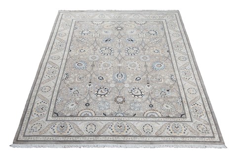 Ziegler Grey Square Hand Knotted 10 X 10  Area Rug 151-18435 Image 2
