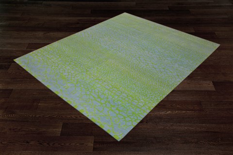 Indo-Nepal Green Hand Knotted 80 X 100  Area Rug 151-18436 Image 10