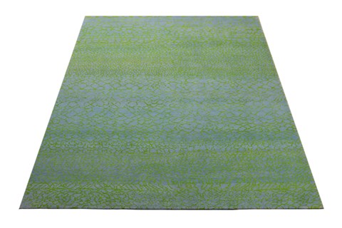 Indo-Nepal Green Hand Knotted 80 X 100  Area Rug 151-18436 Image 12