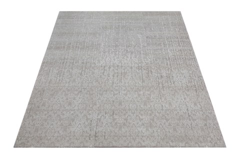 Indo-Nepal Grey Square Hand Knotted 10 X 10 Area Rug 151-18441 Image 1