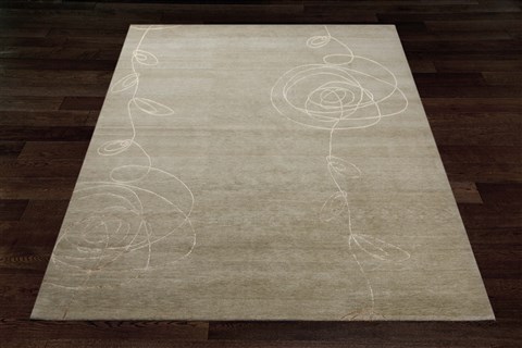 Modern Grey Hand Knotted 80 X 100  Area Rug 151-18445 Image 6