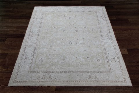 Chobi Green Hand Knotted 811 X 120  Area Rug 151-18456 Image 4