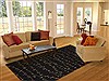 Modern Black Hand Knotted 80 X 100  Area Rug 151-18457 Thumb 4
