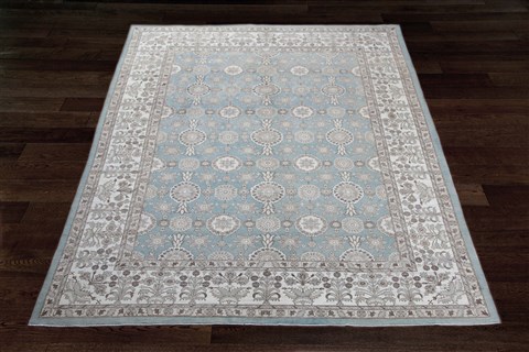 Ziegler Blue Hand Knotted 90 X 120  Area Rug 151-18463 Image 9