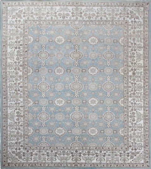 Ziegler Blue Hand Knotted 90 X 120  Area Rug 151-18463 Image 0