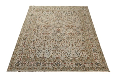 Haji Jalili White Square Hand Knotted 10 X 10  Area Rug 151-18467 Image 1