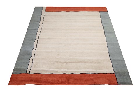 Modern White Hand Knotted 80 X 100  Area Rug 151-18470 Image 6