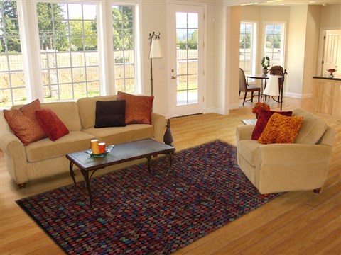 Indo-Nepal Multicolor Hand Knotted 80 X 100  Area Rug 151-18475 Image 4