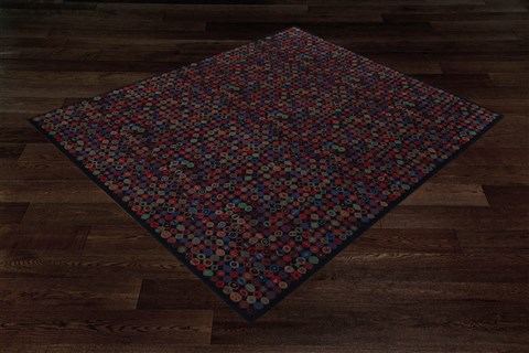 Indo-Nepal Multicolor Hand Knotted 80 X 100  Area Rug 151-18475 Image 10