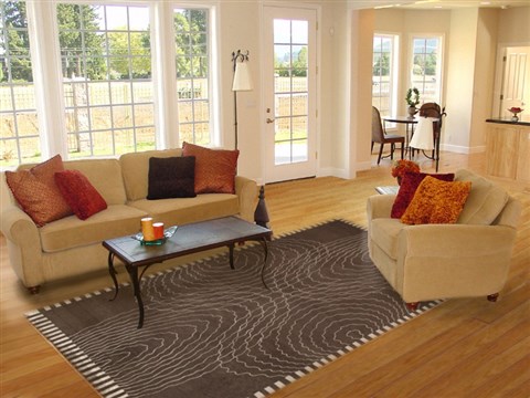 Modern Brown Hand Knotted 80 X 100  Area Rug 151-18476 Image 4