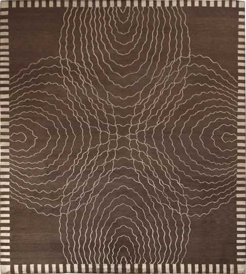 Modern Brown Hand Knotted 80 X 100  Area Rug 151-18476 Image 0