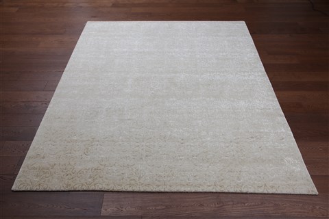 Indo-Nepal White Square Hand Knotted 10 X 10  Area Rug 151-18477 Image 6