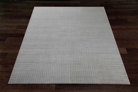 Modern Grey Hand Knotted 80 X 100  Area Rug 151-18479 Image 6