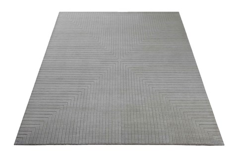 Modern Grey Hand Knotted 80 X 100  Area Rug 151-18479 Image 7