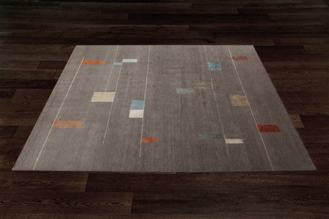 Modern Grey Hand Knotted 80 X 100  Area Rug 151-18481 Image 14