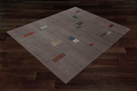 Modern Grey Hand Knotted 80 X 100  Area Rug 151-18481 Image 20