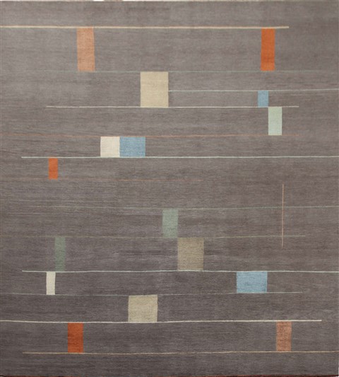 Modern Grey Hand Knotted 80 X 100  Area Rug 151-18481 Image 0