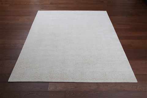 Indo-Nepal Grey Square Hand Knotted 10 X 10  Area Rug 151-18488 Image 1