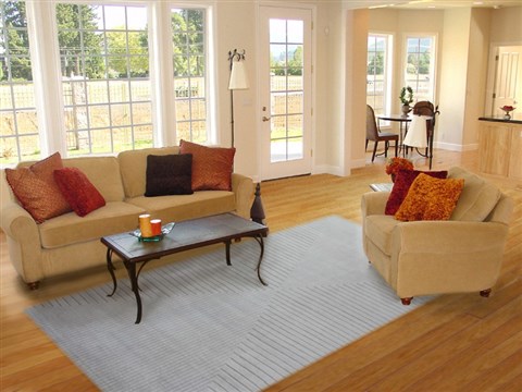 Modern Grey Hand Knotted 80 X 100  Area Rug 151-18490 Image 4