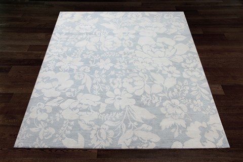 Modern Blue Hand Knotted 80 X 100  Area Rug 151-18492 Image 6