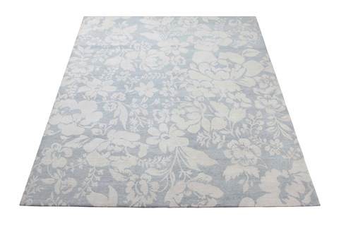 Modern Blue Hand Knotted 80 X 100  Area Rug 151-18492 Image 7