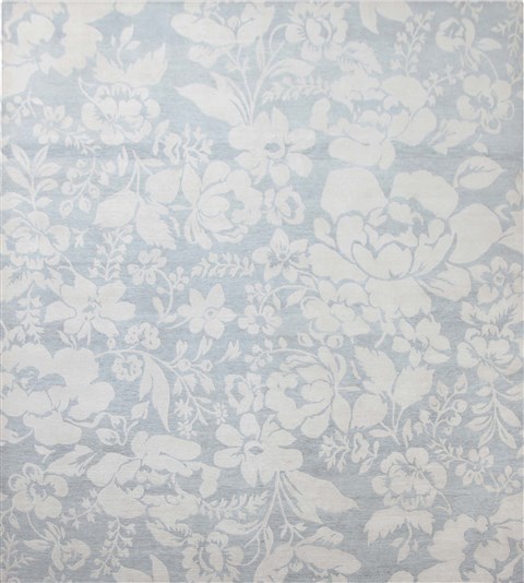 Modern Blue Hand Knotted 80 X 100  Area Rug 151-18492 Image 0