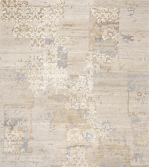 Patchwork Beige Square Hand Knotted 10 X 10  Area Rug 151-18493 Image 0